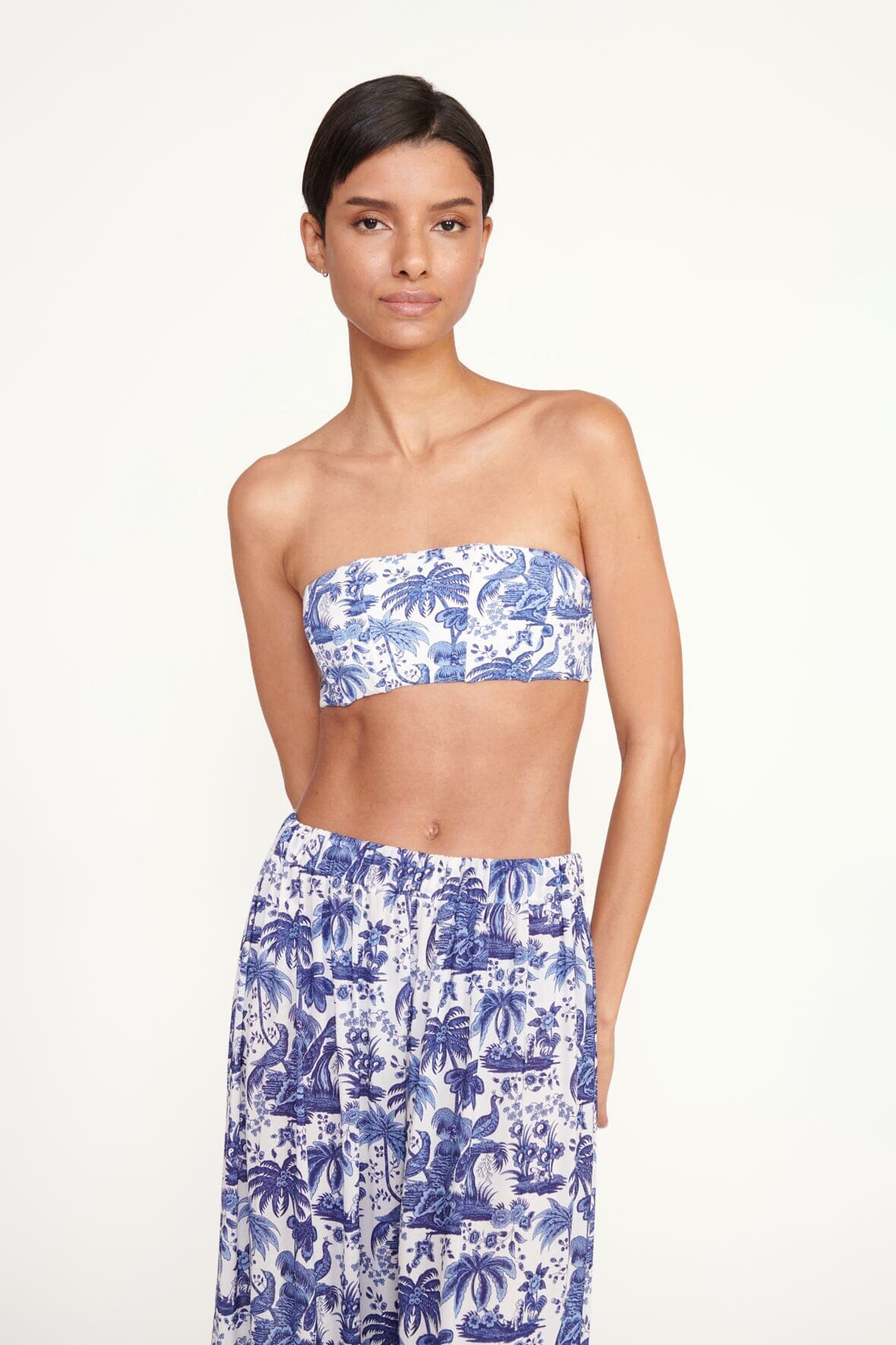 Image MARZA PANT | BLUE TOILE 4 of 5 and Clicking this image will trigger a zoom pop-up