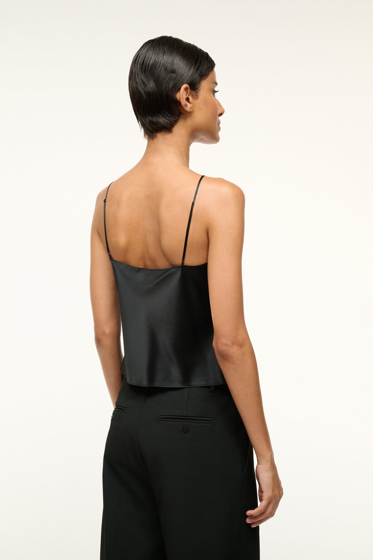 Image DURAND SILK CAMI | BLACK 3 of 6 and Clicking this image will trigger a zoom pop-up