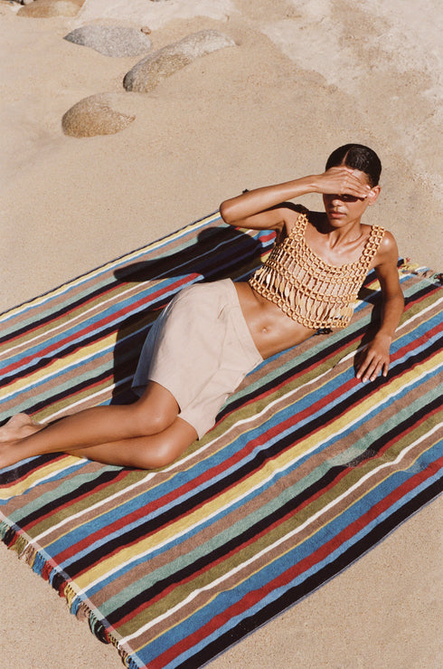 Go to STAUD x BUSINESS & PLEASURE CO. BEACH BLANKET MARKET STRIPE view 2