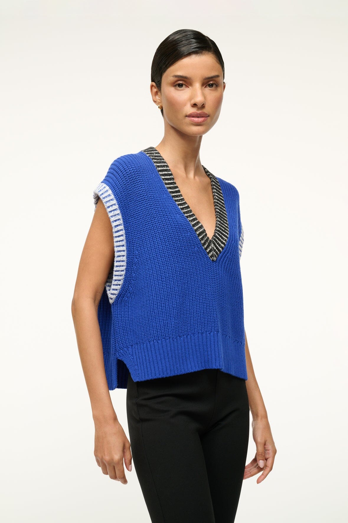 AMERICANA SWEATER DEEP SEA BLACK IVORY