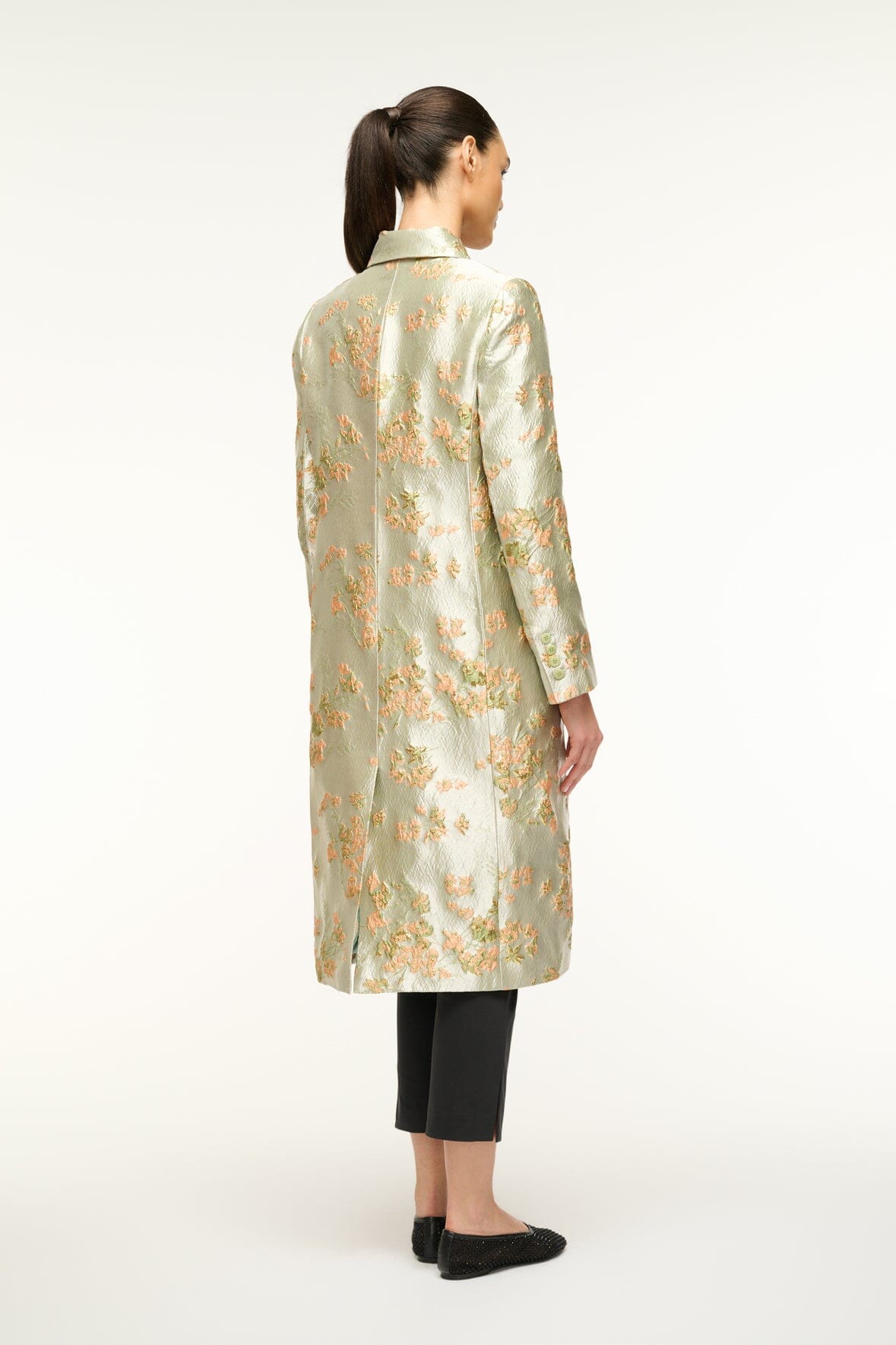 Image ANTOINETTE COAT | METALLIC BLOOM 7 of 8 and Clicking this image will trigger a zoom pop-up