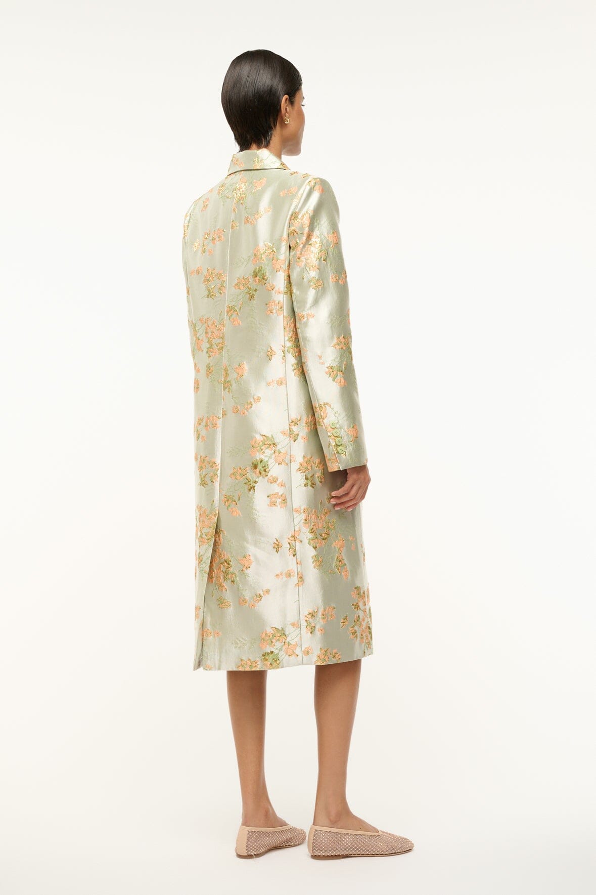 Image ANTOINETTE COAT | METALLIC BLOOM 6 of 8 and Clicking this image will trigger a zoom pop-up