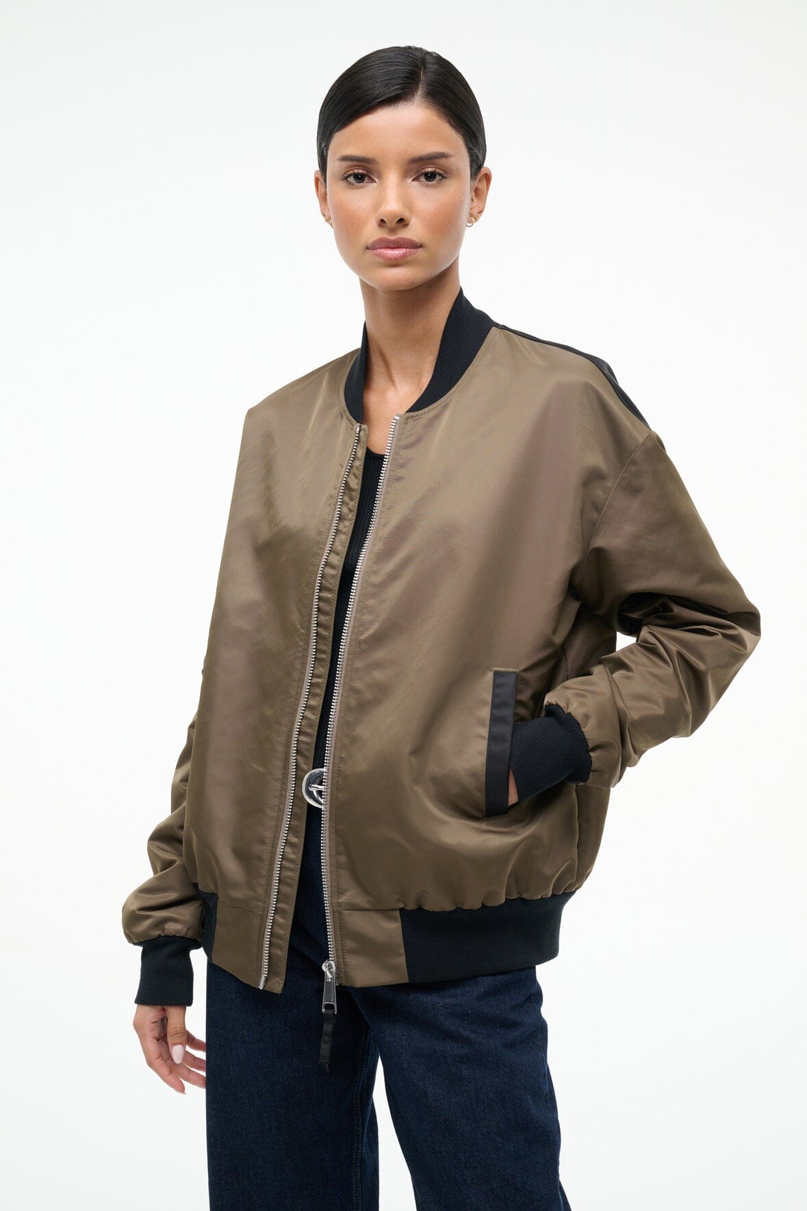 Image ATHENA JACKET | TRUFFLE 3 of 5 and Clicking this image will trigger a zoom pop-up