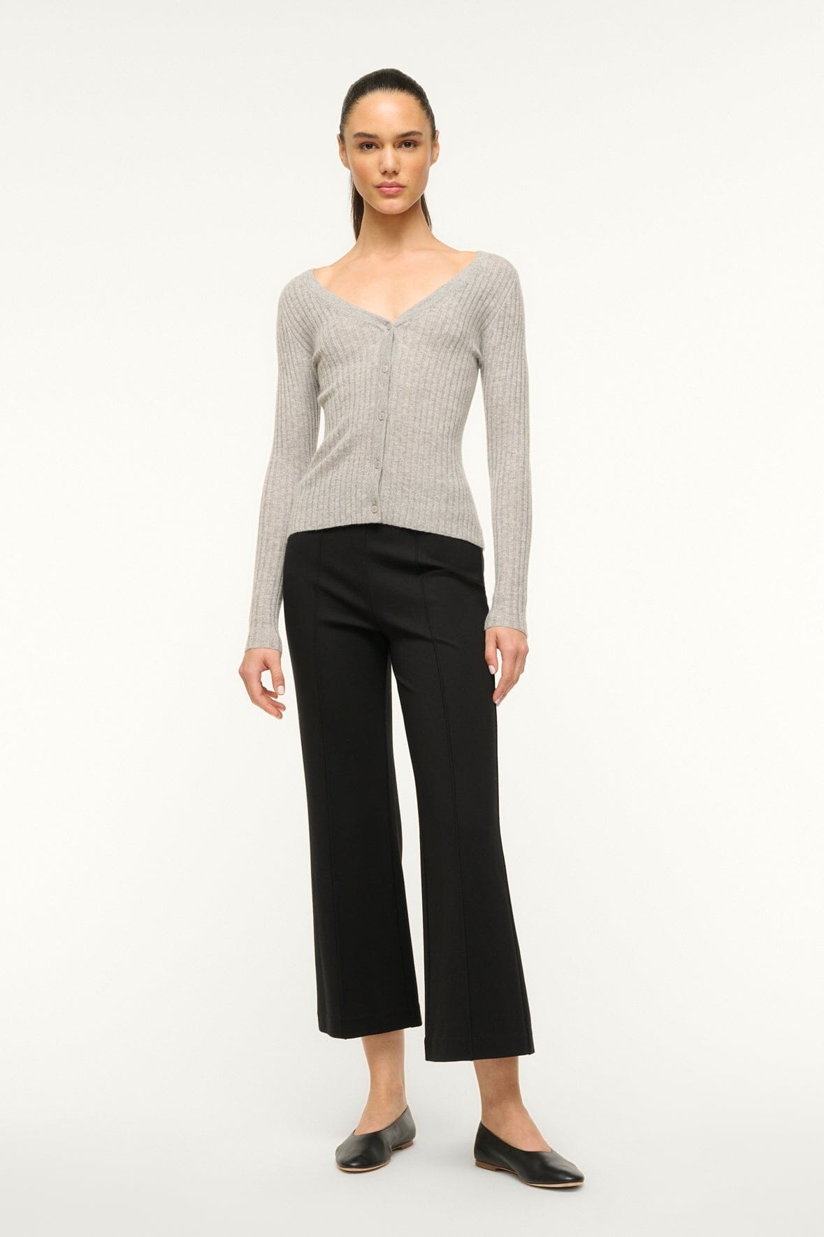 Image CARGO CASHMERE SWEATER | HEATHER GREY 2 of 4 and Clicking this image will trigger a zoom pop-up