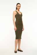 Image DANA CASHMERE DRESS | DARK OLIVE 3 of 5