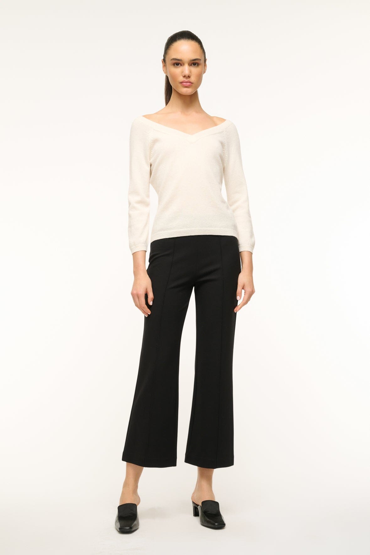 Image MICK CASHMERE SWEATER | IVORY 3 of 4 and Clicking this image will trigger a zoom pop-up