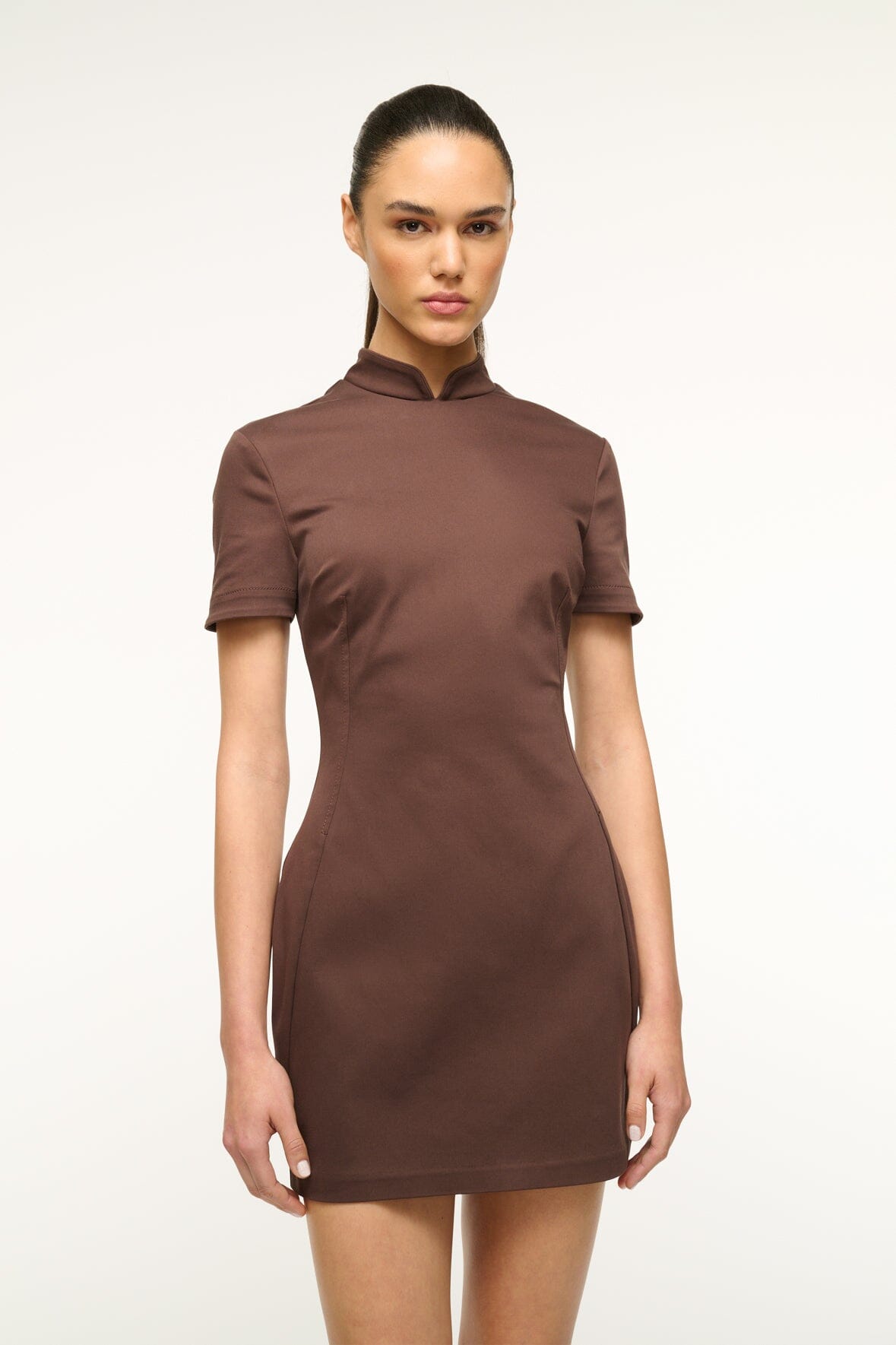 Image CASS DRESS | DARK CHOCOLATE 3 of 5 and Clicking this image will trigger a zoom pop-up