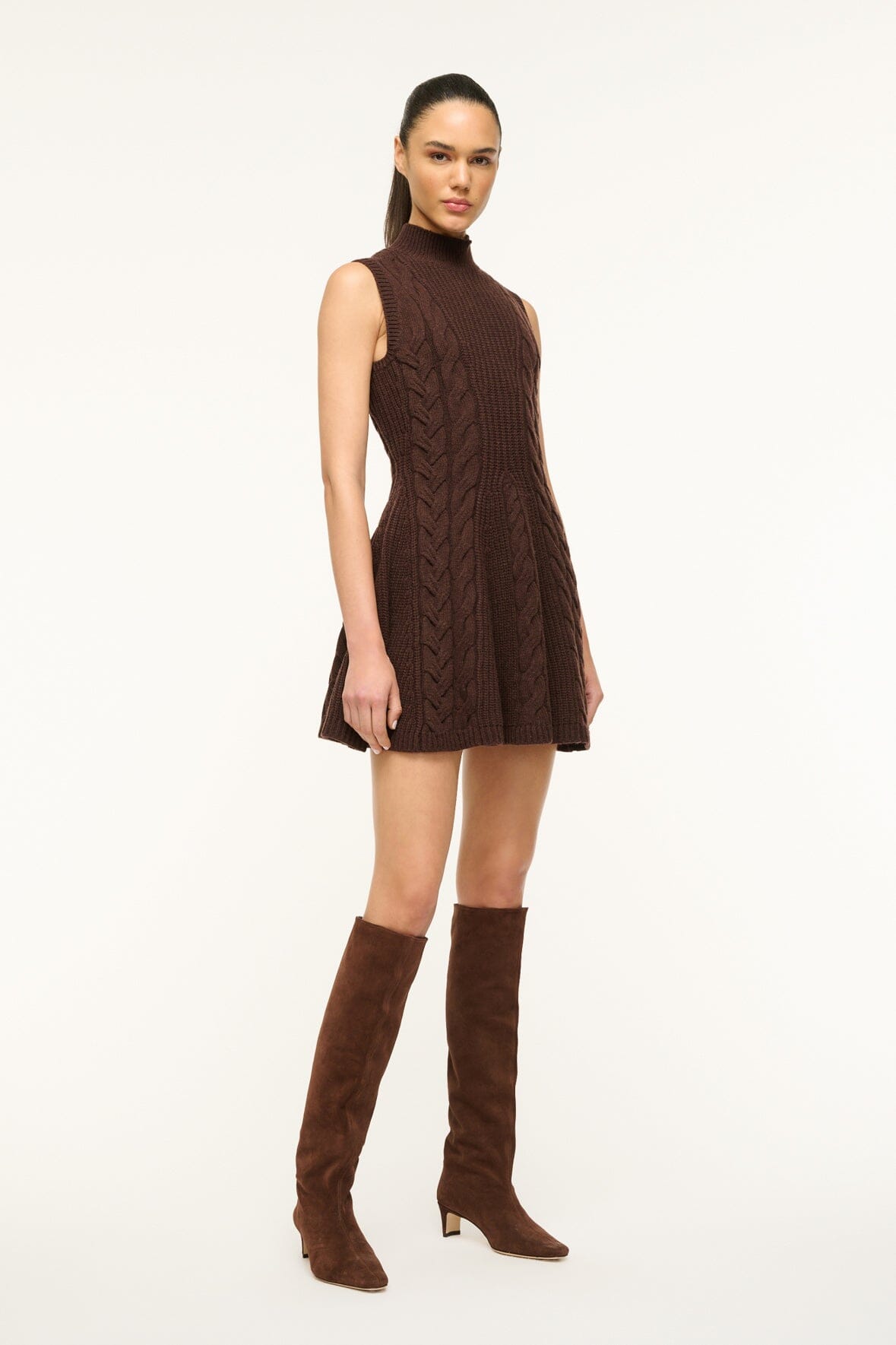 Image CHARADE DRESS | DARK CHOCOLATE 3 of 5 and Clicking this image will trigger a zoom pop-up