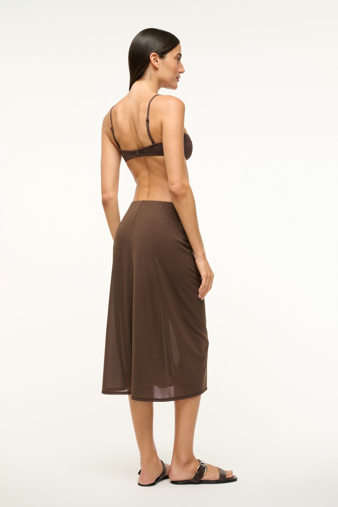 Image CHIARA COVERUP SKIRT | DARK CHOCOLATE 5 of 5 and Clicking this image will trigger a zoom pop-up