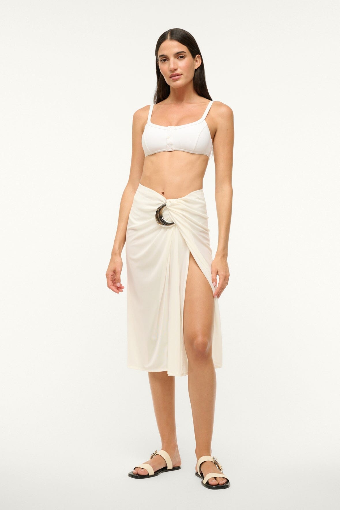 Image CHIARA COVERUP SKIRT | WHITE 3 of 4 and Clicking this image will trigger a zoom pop-up