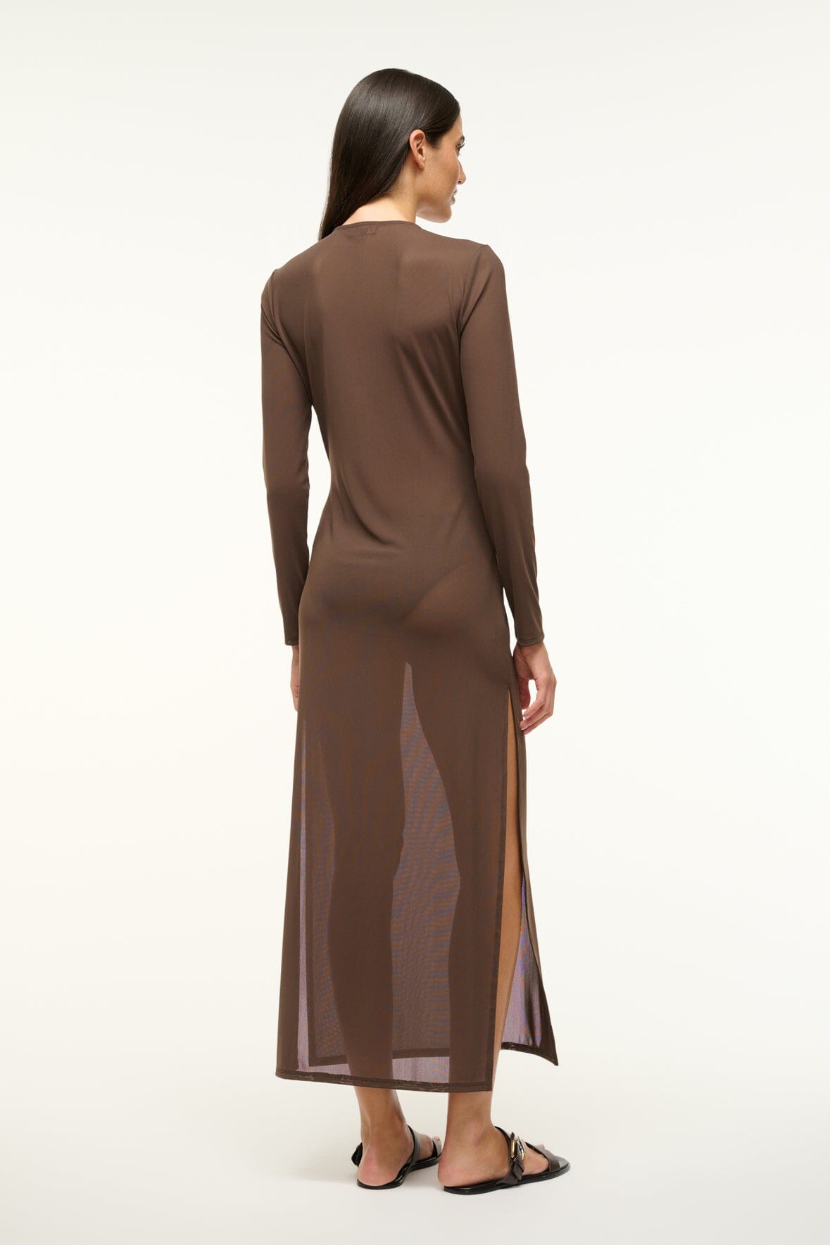 Image CLEO DRESS | DARK CHOCOLATE 3 of 5 and Clicking this image will trigger a zoom pop-up