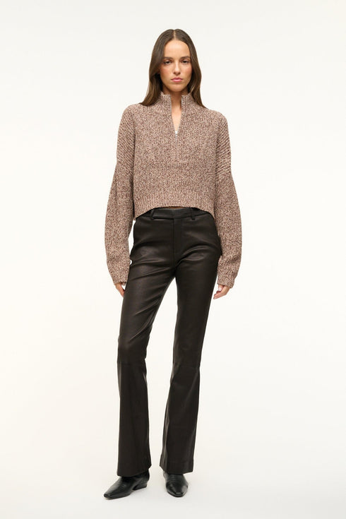 Go to CROPPED HAMPTON SWEATER MOCHA MELANGE view 2