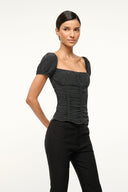 Image ELBA SILK TOP | BLACK 3 of 6