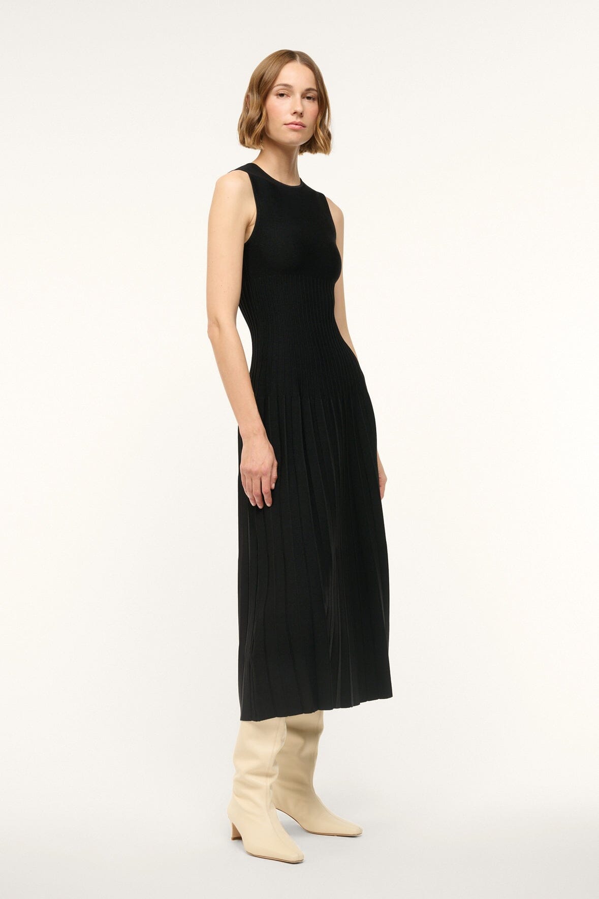 ワンピース STAUD Woman Dress Black R25R2252BM BLIV ELYSE DRESS BLACK