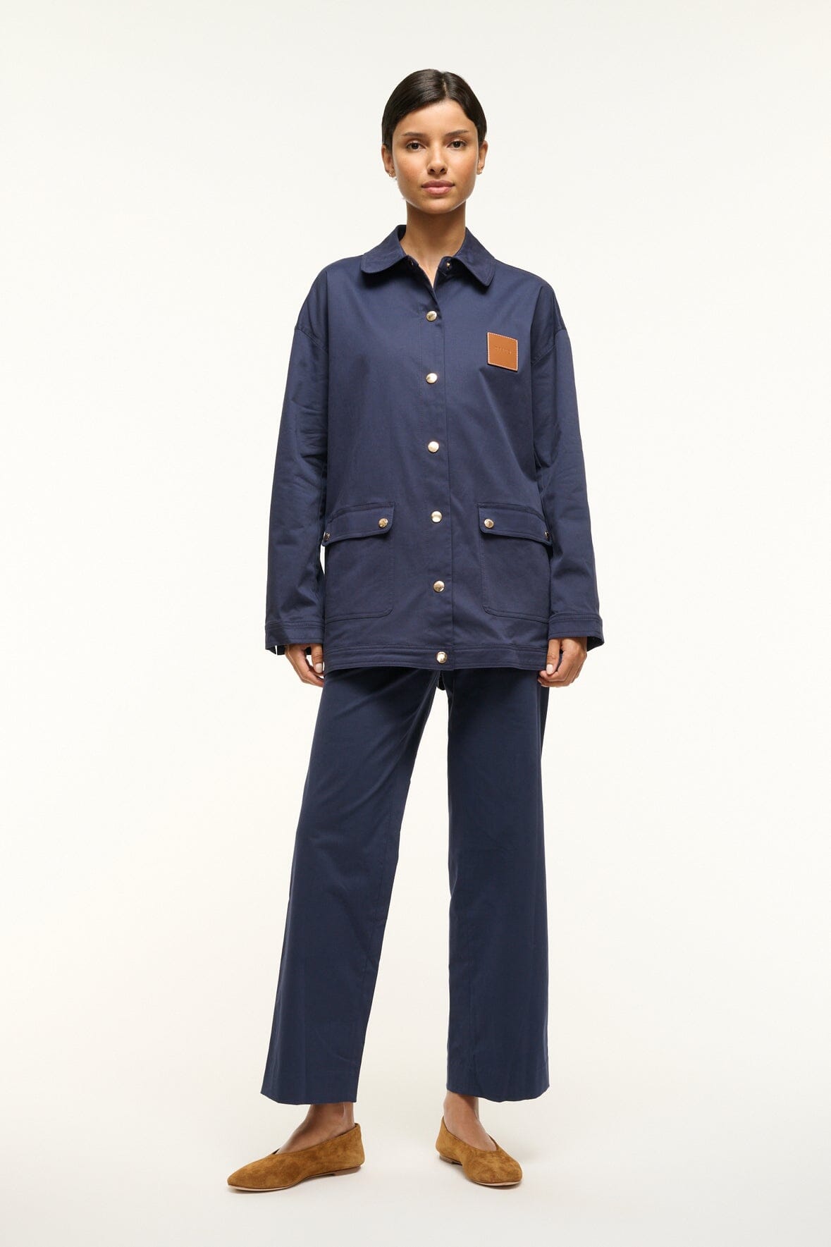 Image ESTERO JACKET | NAVY 3 of 5 and Clicking this image will trigger a zoom pop-up