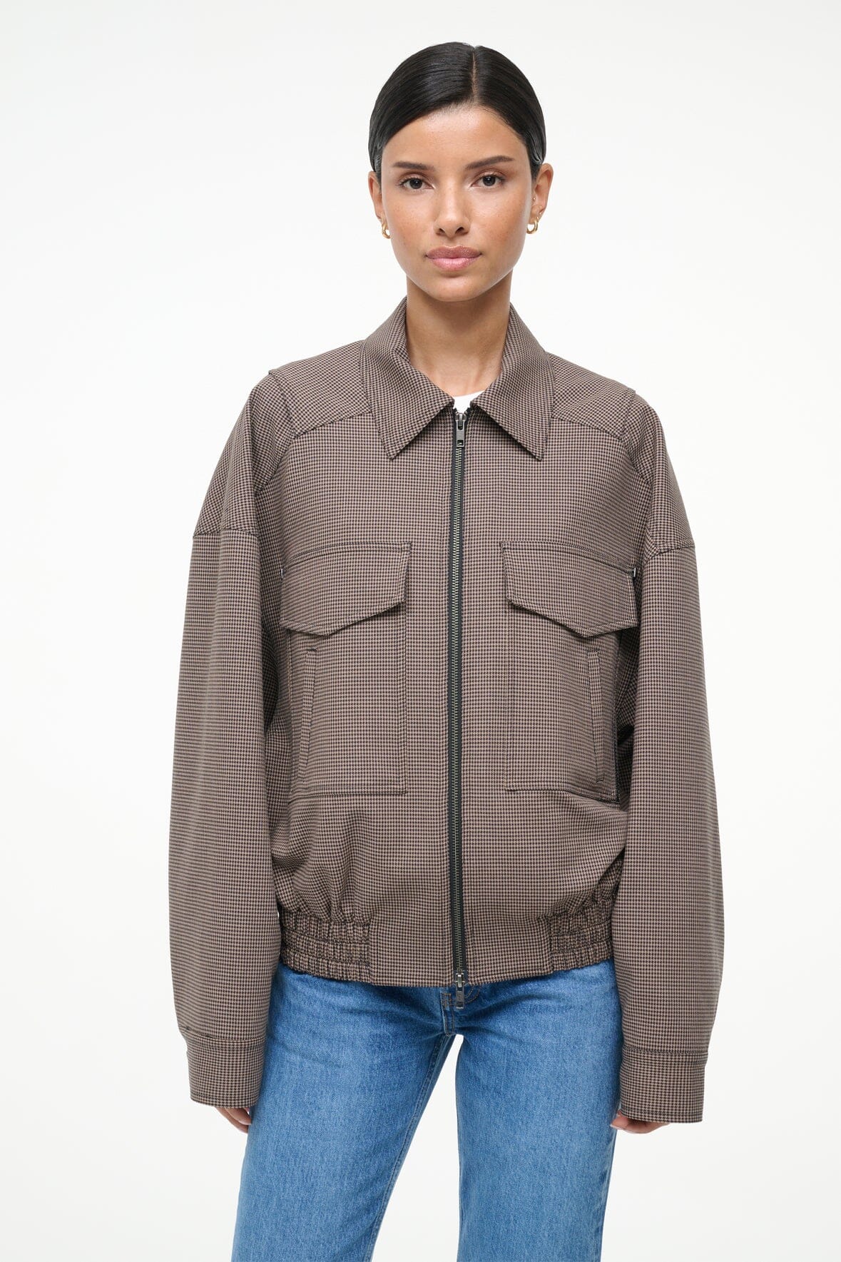 Image EUGENE JACKET | HOUNDSTOOTH 6 of 7 and Clicking this image will trigger a zoom pop-up