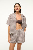 Image GABI SHIRT | DARK CHOCOLATE GINGHAM 1 of 5