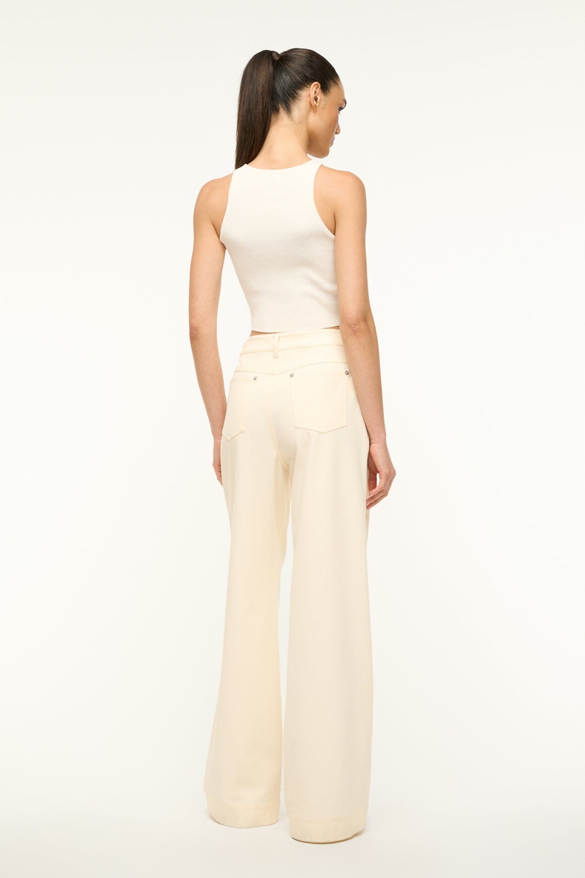【関税込み】Staud グレー Grayson トラウザーズ GRAYSON PANT ECRU