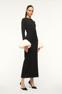 Image HAWTHORNE MAXI DRESS | BLACK IVORY 2 of 5