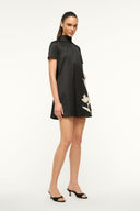 Image MINI ILANA DRESS | BLACK SATIN 3 of 5