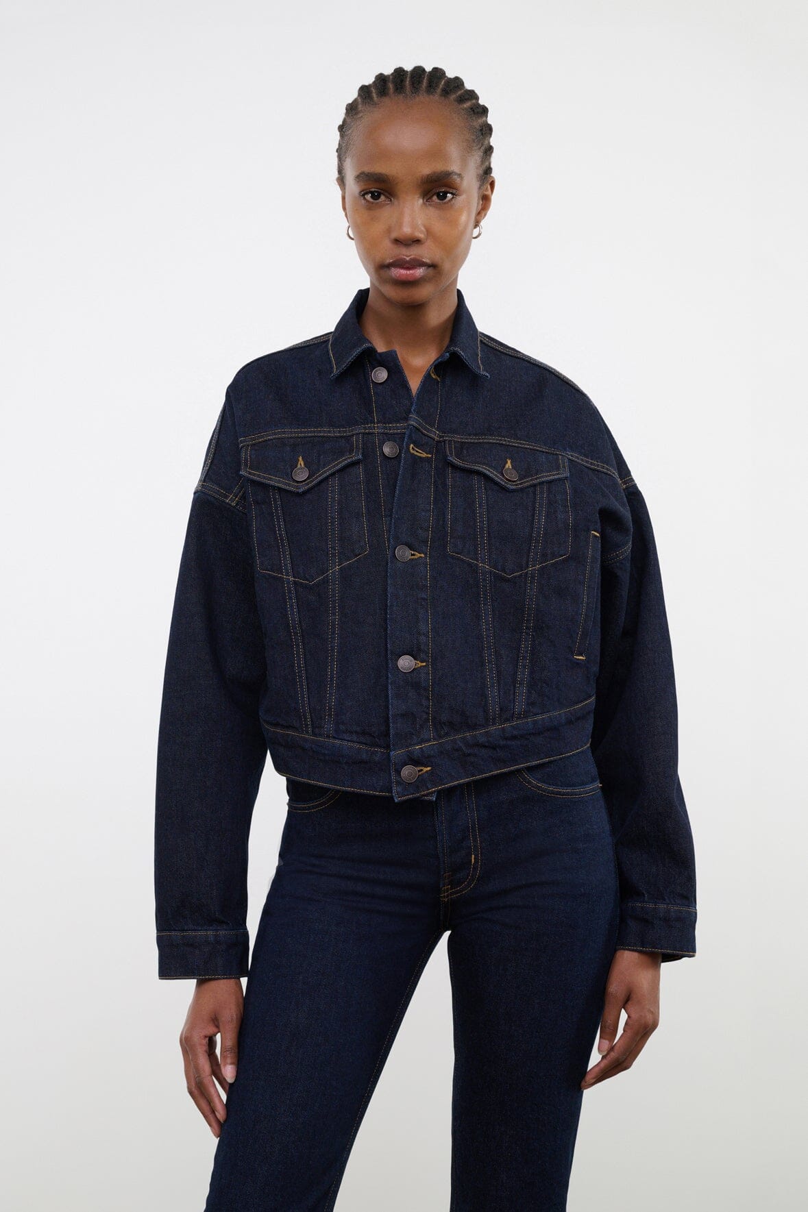 Image GLEN DENIM JACKET | INDIGO 2 of 8 and Clicking this image will trigger a zoom pop-up