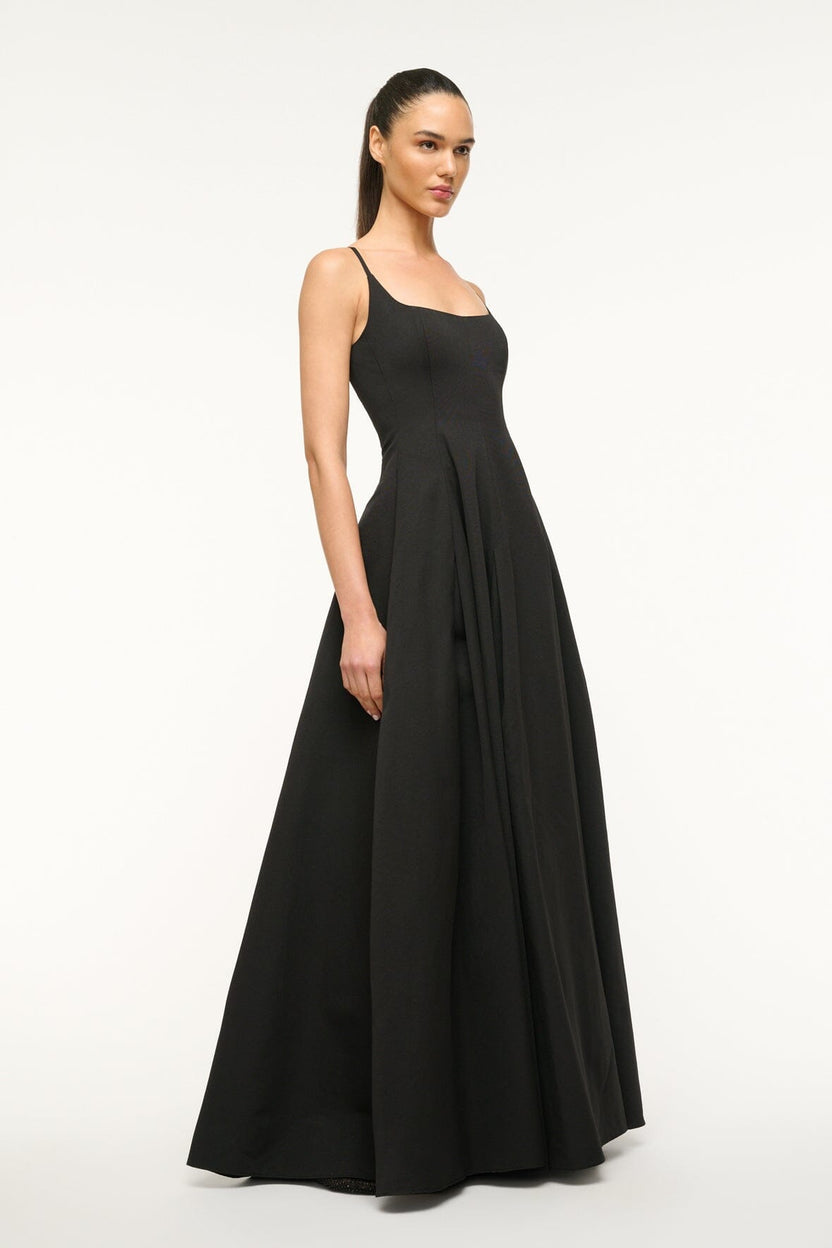 STAUD JOY MAXI DRESS BLACK
