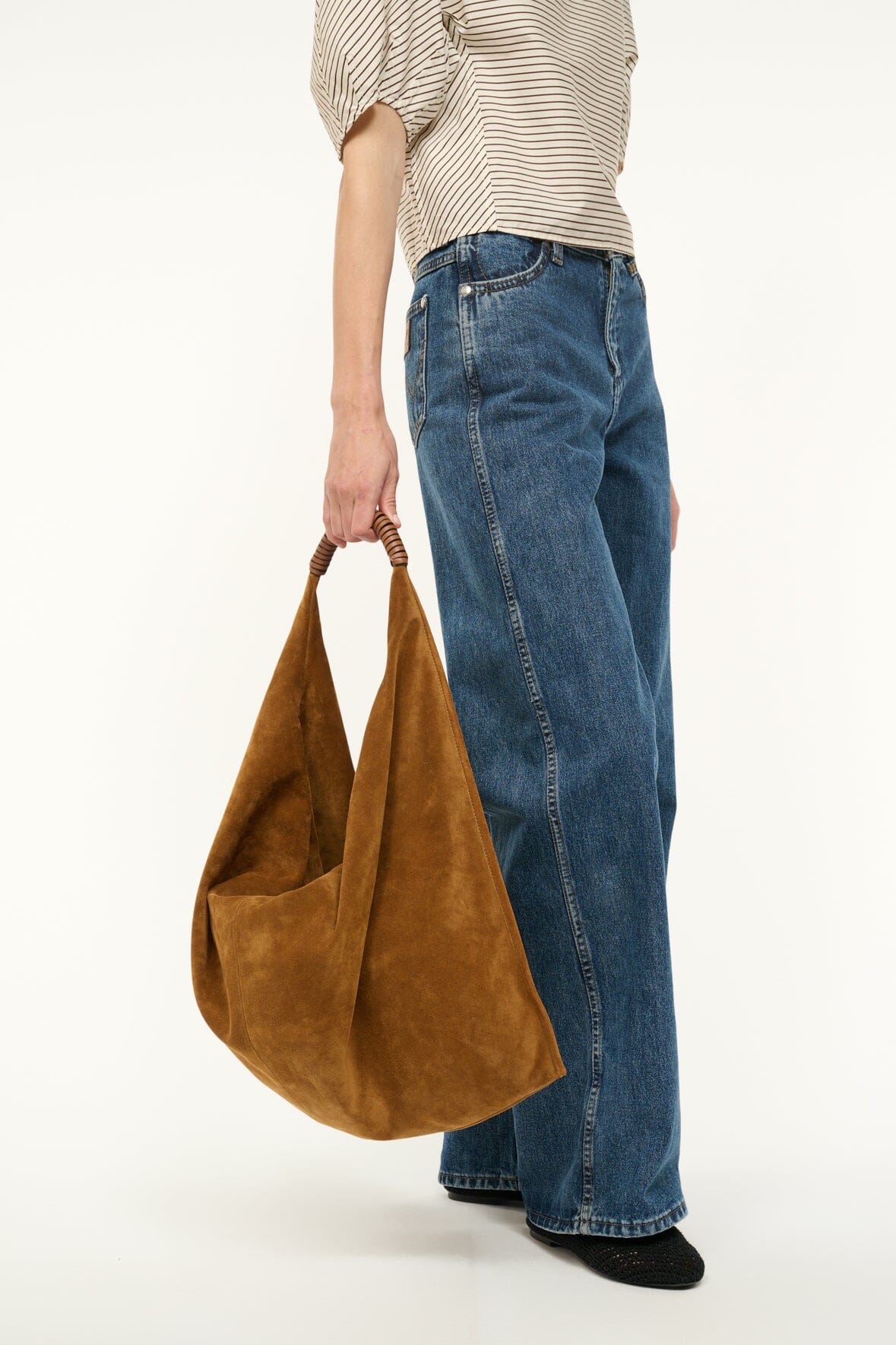 Image RONNIE BAG | TAN SUEDE 6 of 7 and Clicking this image will trigger a zoom pop-up