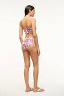 Image DEVON HIGH RISE BIKINI BOTTOM | BORDEAUX TOILE 4 of 6