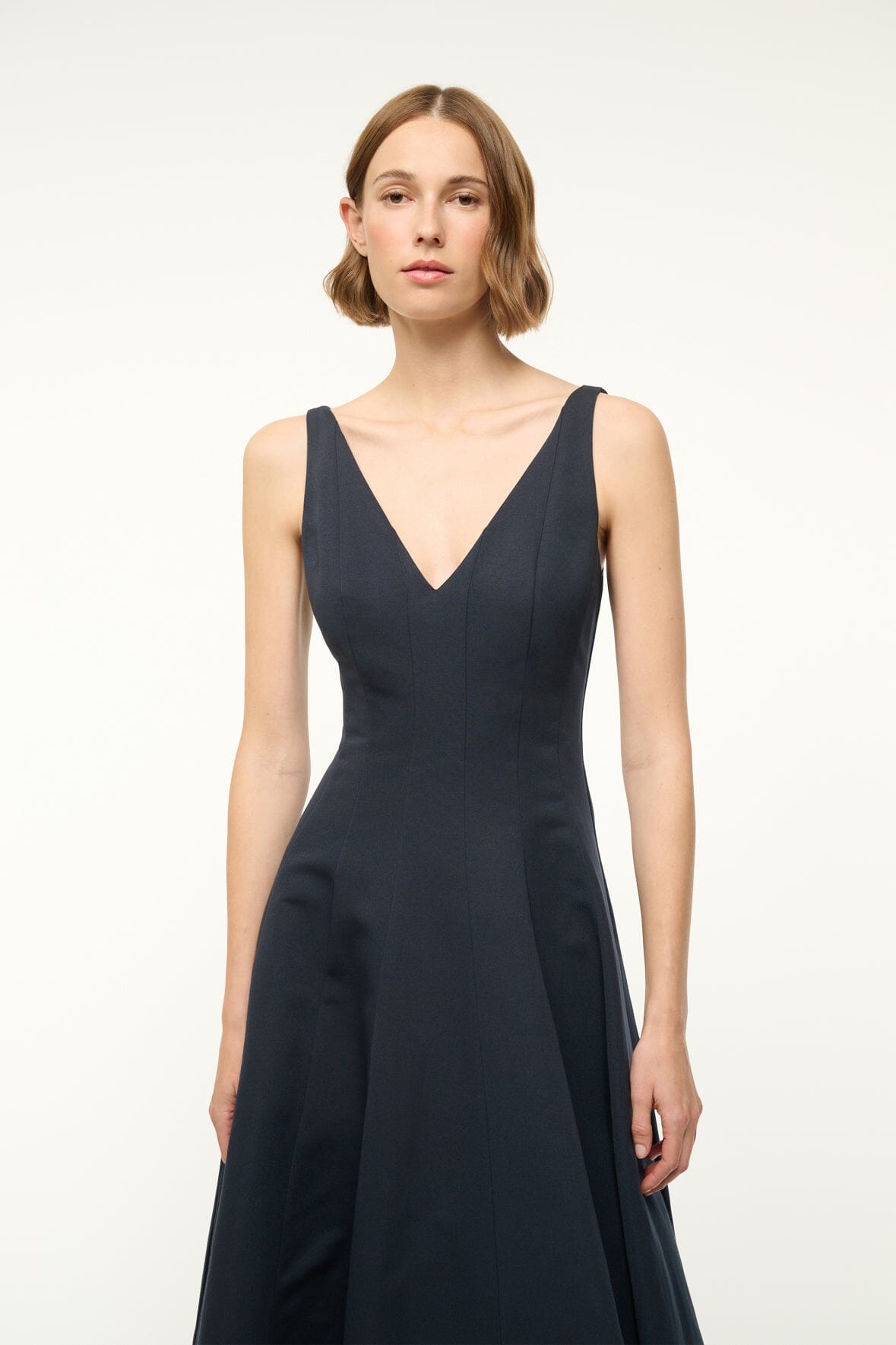 Image MARIETA DRESS | NAVY 2 of 6 and Clicking this image will trigger a zoom pop-up