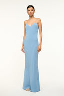 Image MILNER SILK SLIP DRESS | SLATE BLUE 4 of 6