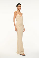 MILNER SILK SLIP DRESS | STONE