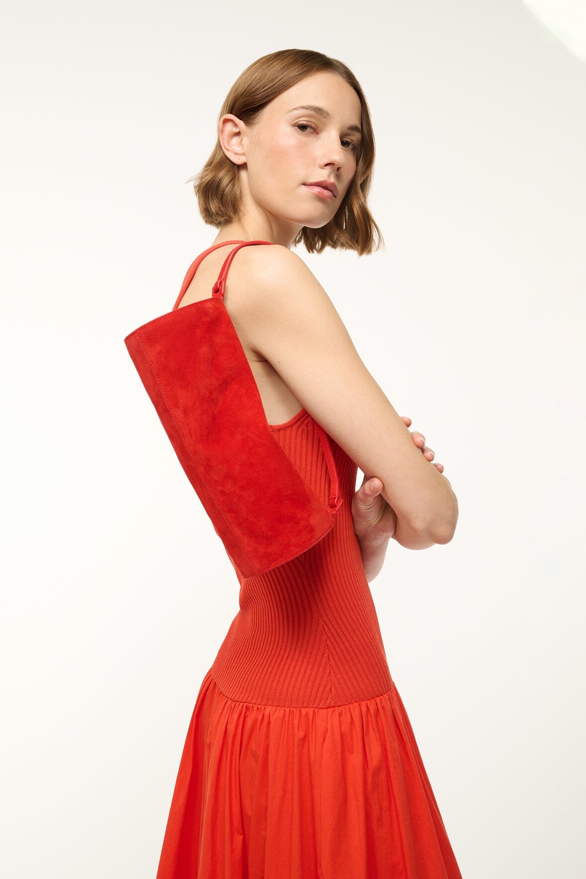 Image MINI TARU BAG | RED ROSE SUEDE 4 of 8 and Clicking this image will trigger a zoom pop-up