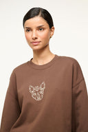 Image CUSTOM STAUD x C.BONZ OVERSIZED SWEATSHIRT | BROWN 5 of 6