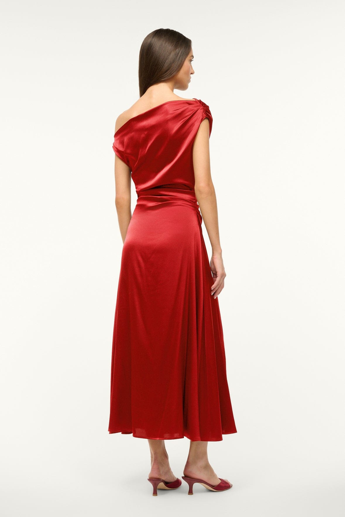 Image PHARE SILK DRESS | ROUGE 4 of 4 and Clicking this image will trigger a zoom pop-up