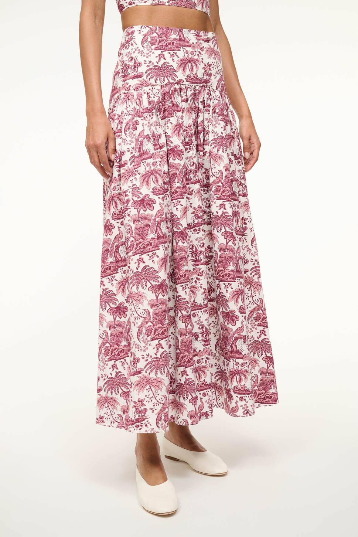 Image PROCIDA SKIRT | BORDEAUX TOILE 2 of 6 and Clicking this image will trigger a zoom pop-up