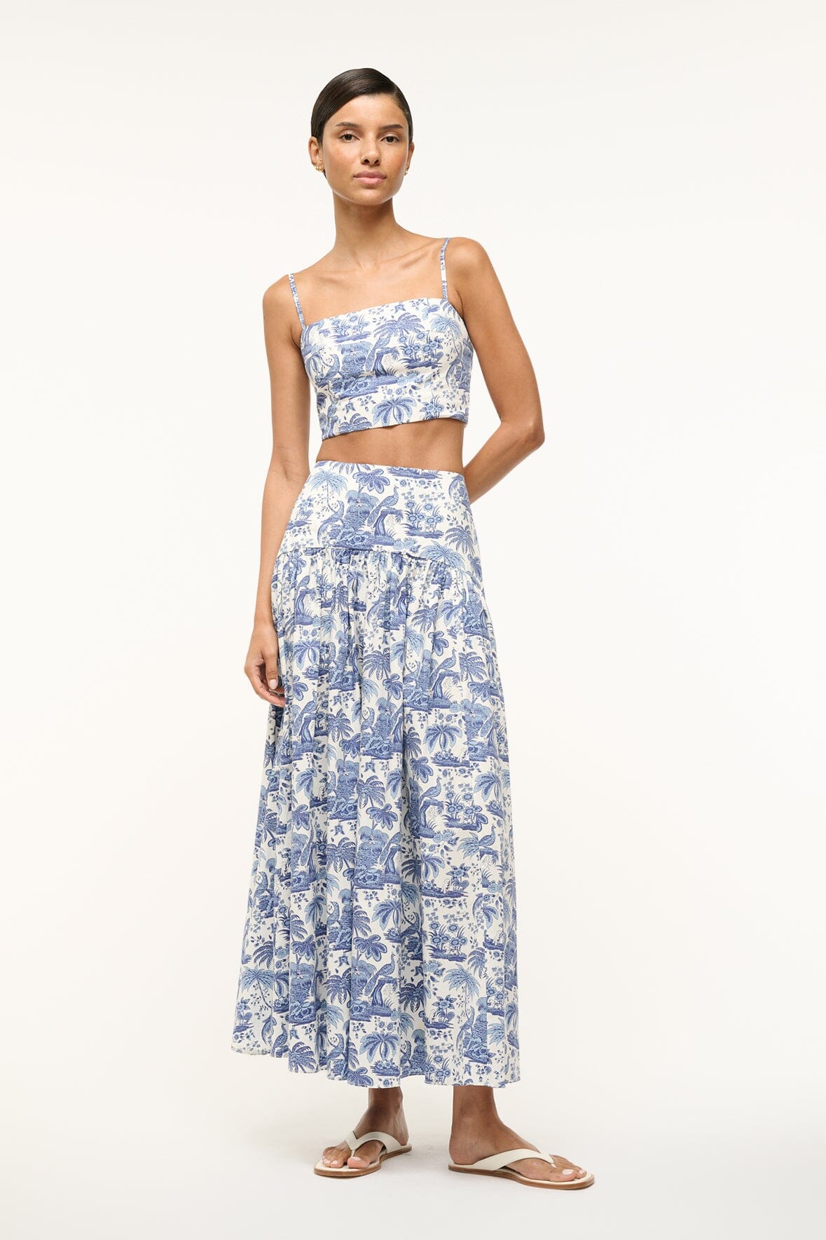 Image PROCIDA SKIRT | BLUE TOILE 1 of 3 and Clicking this image will trigger a zoom pop-up