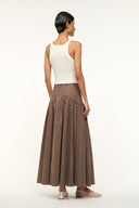 Image PROCIDA SKIRT | DARK OAK MICRO STRIPE 3 of 5