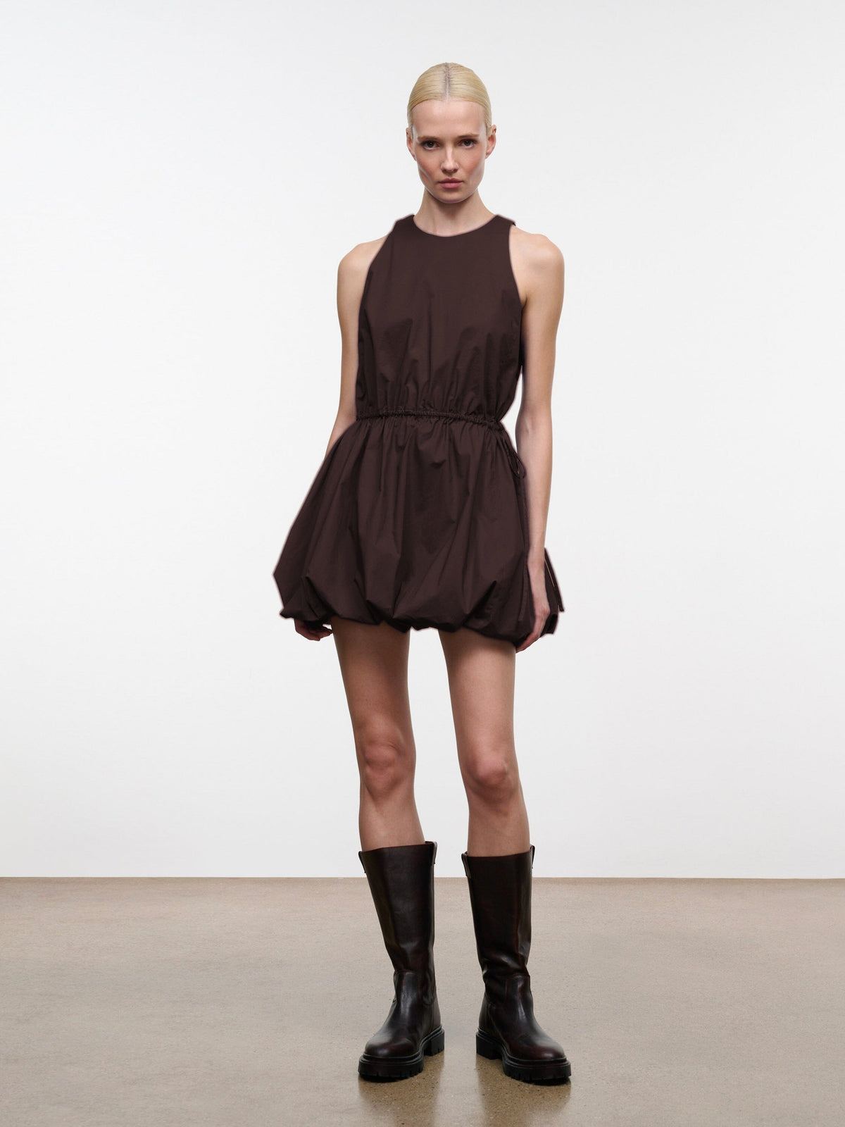 staud brown mini dress STAUD, Molly in Earth, Size XL Staud rocco mini