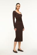 Image SABRINA DRESS | DARK CHOCOLATE 3 of 6