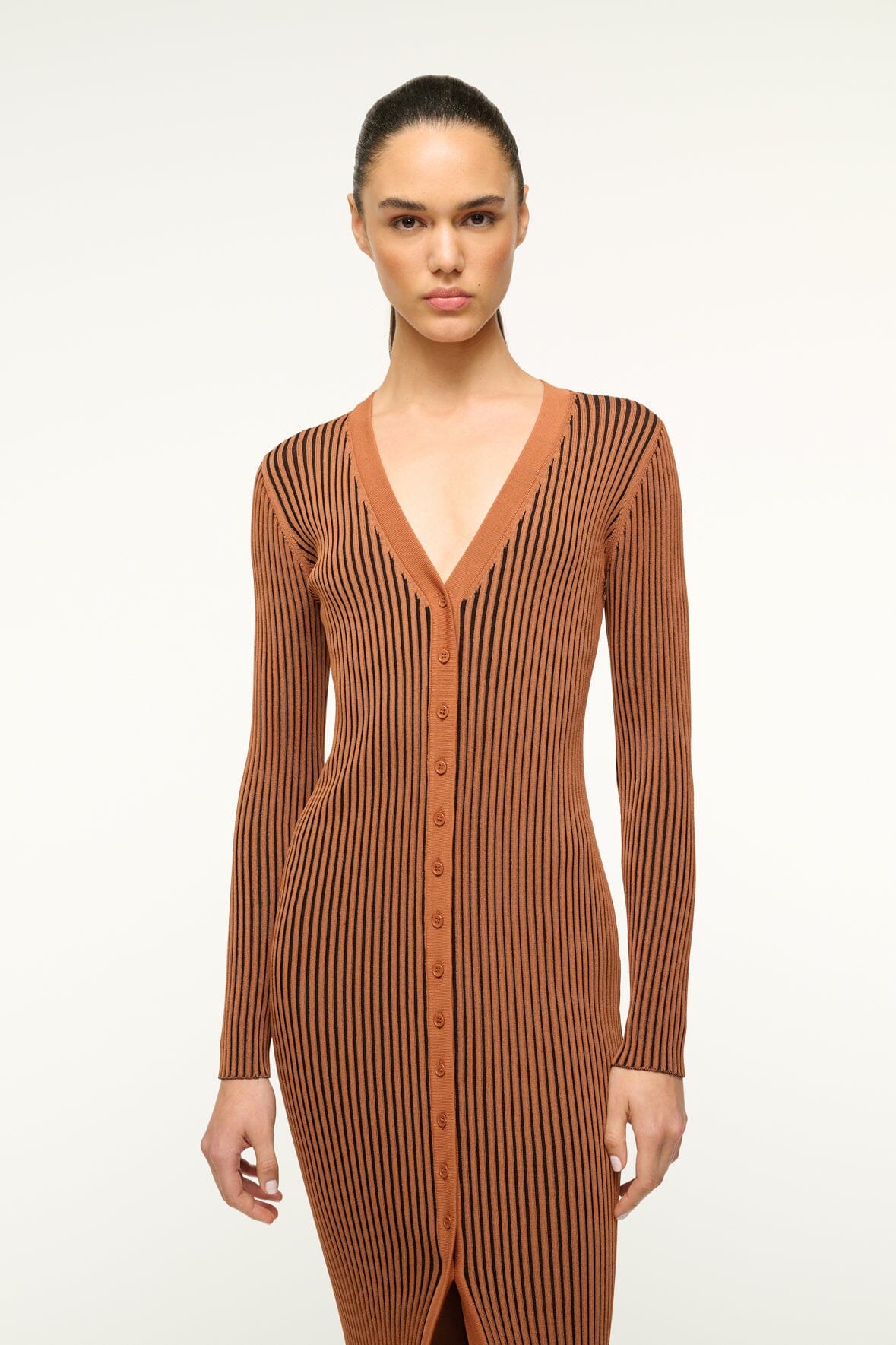 Image SHOKO SWEATER | TAN BLACK 2 of 4 and Clicking this image will trigger a zoom pop-up