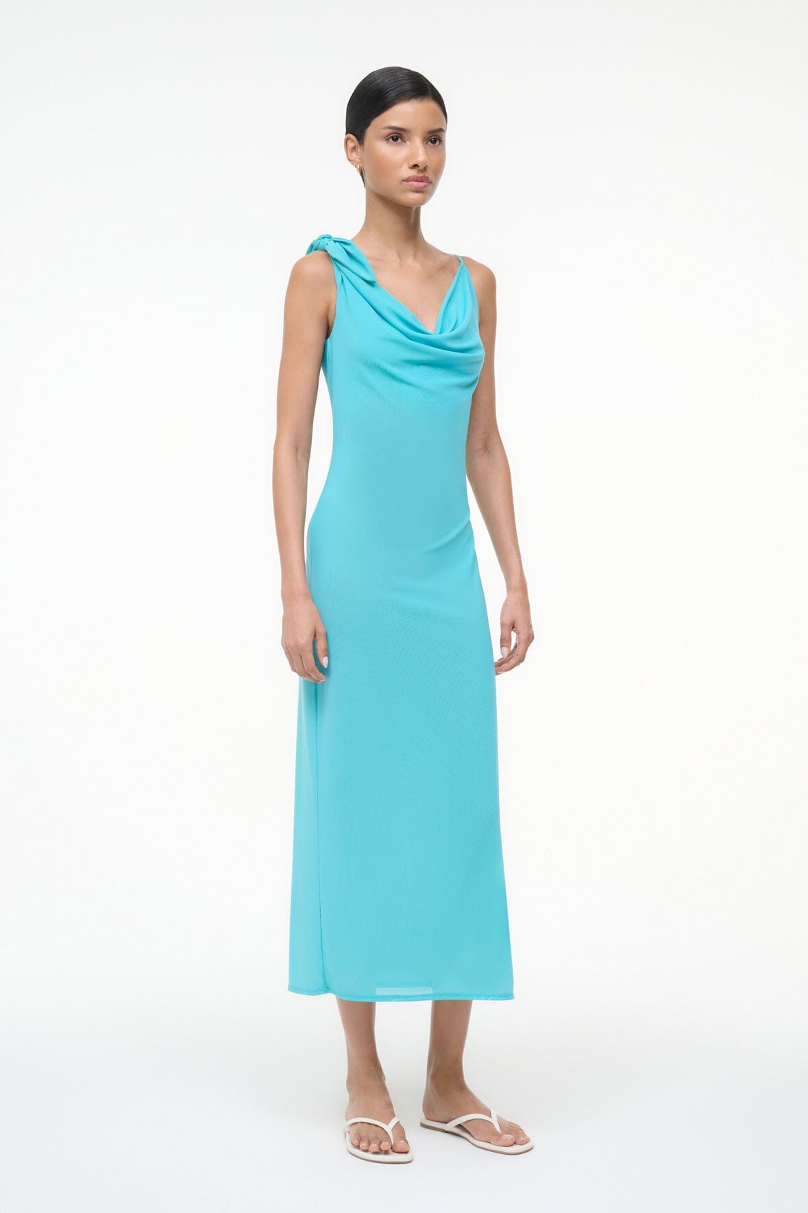Image VIENNA COVERUP DRESS | TEAL 2 of 6 and Clicking this image will trigger a zoom pop-up
