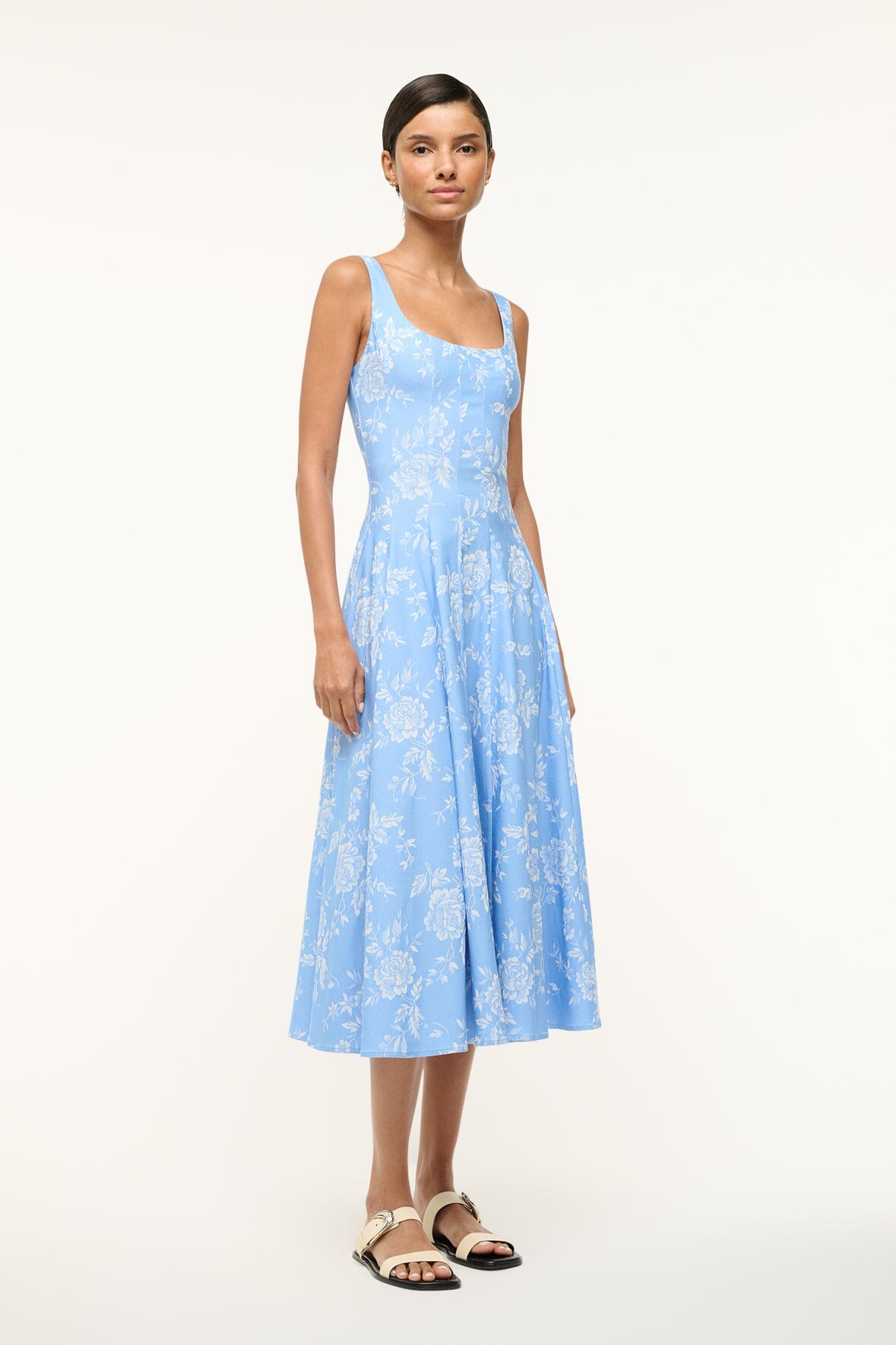 Image WELLS DRESS | BLUE ROSE 2 of 5 and Clicking this image will trigger a zoom pop-up