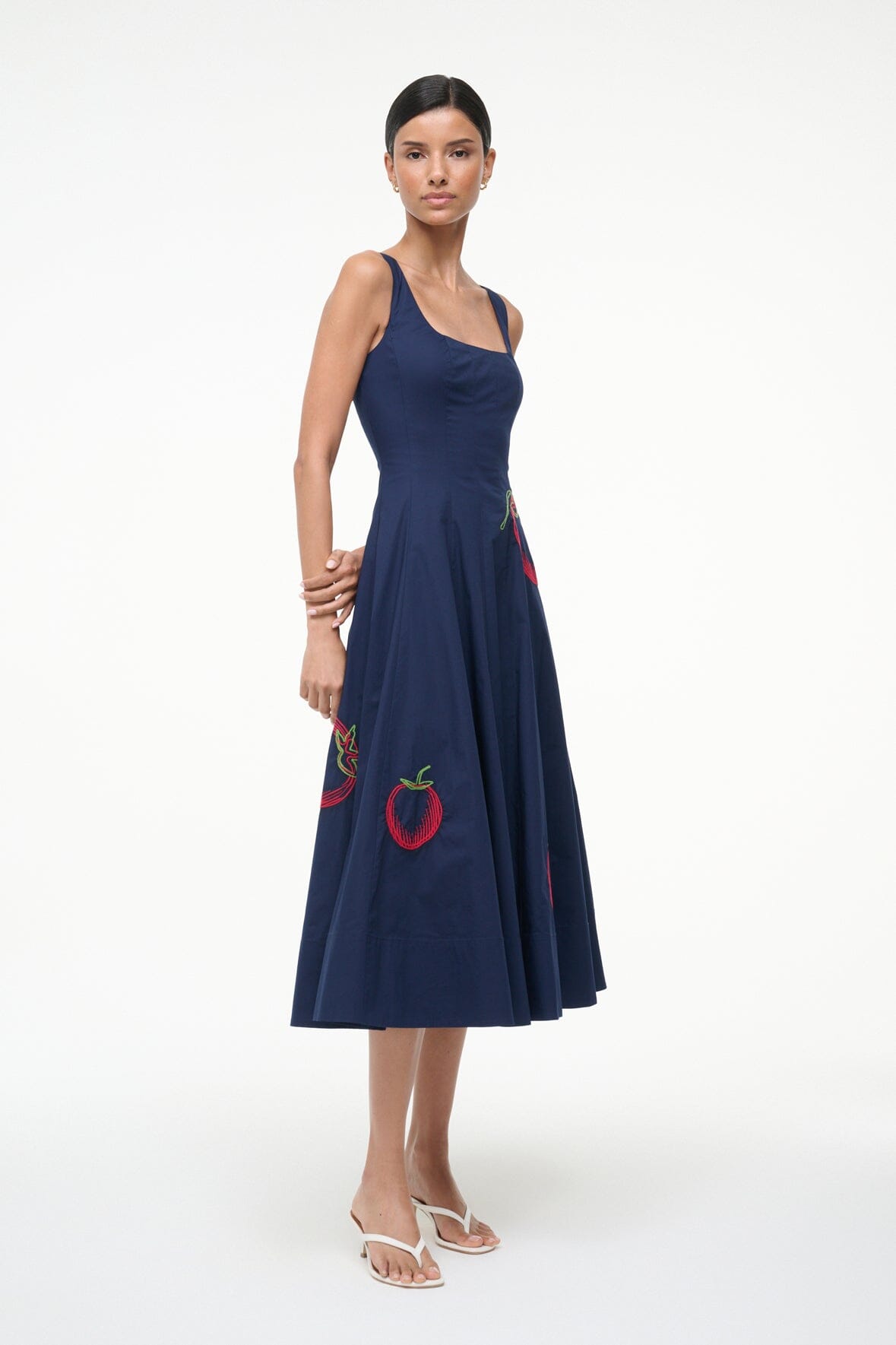 Image WELLS DRESS | NAVY ROMA 2 of 7 and Clicking this image will trigger a zoom pop-up