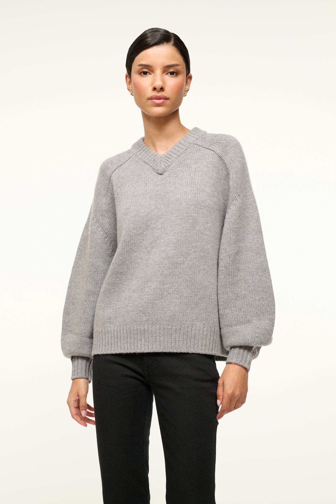 Image WILSON SWEATER | HEATHER GREY 4 of 7 and Clicking this image will trigger a zoom pop-up