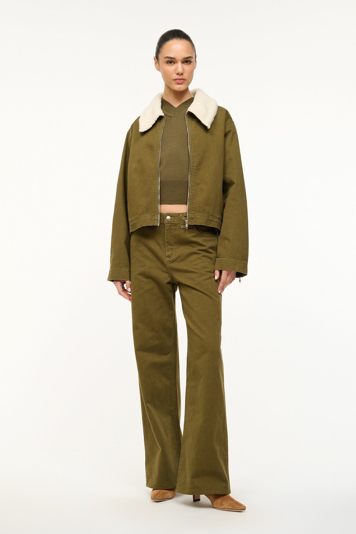 Image STAUD + WRANGLER THE MINIMAL JACKET | SERGEANT GREEN 3 of 4 and Clicking this image will trigger a zoom pop-up