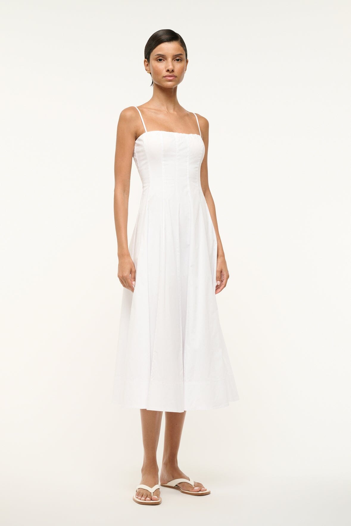 Image WYLIE DRESS | WHITE 2 of 5 and Clicking this image will trigger a zoom pop-up