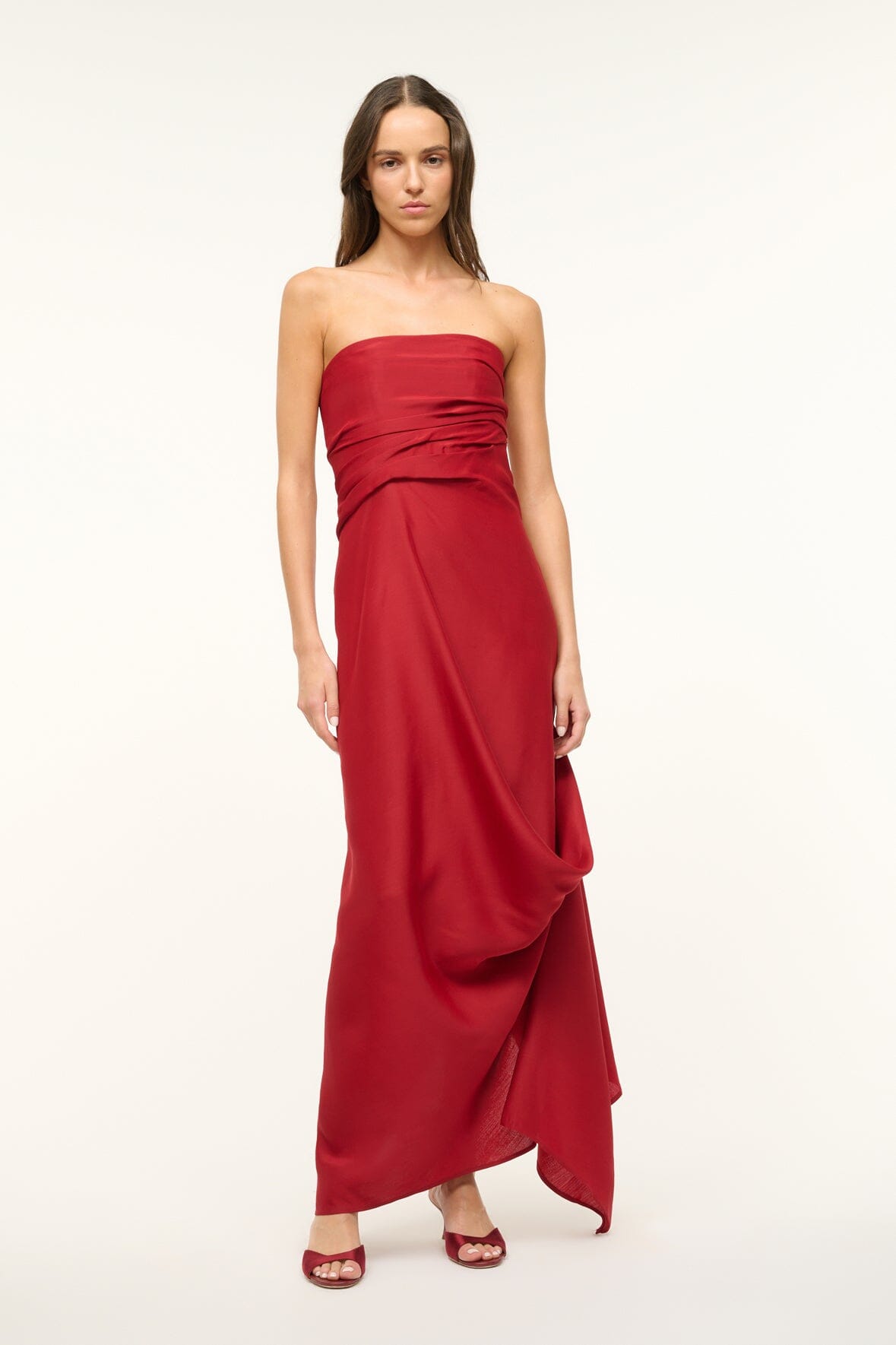 Image CARAVAGGIO DRESS | ROUGE 1 of 5 and Clicking this image will trigger a zoom pop-up