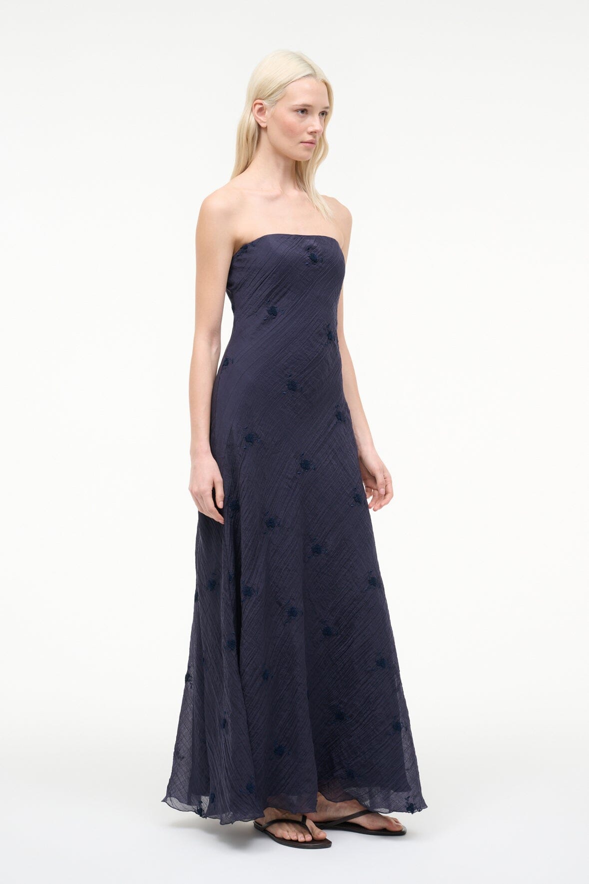 STAUD CASSIE DRESS NAVY