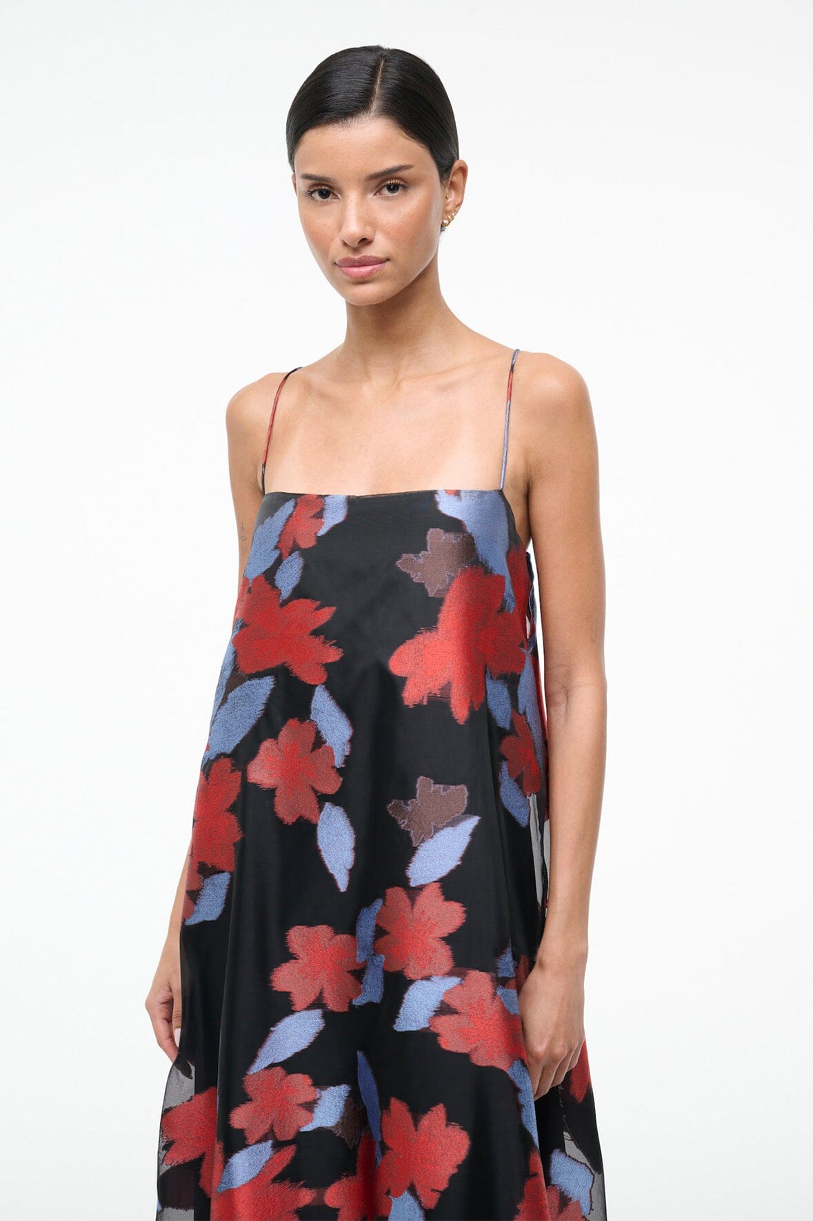 staud delfina silk dress dune Buy Staud Neutral Delfina Maxi Dress in Silk for Women Online