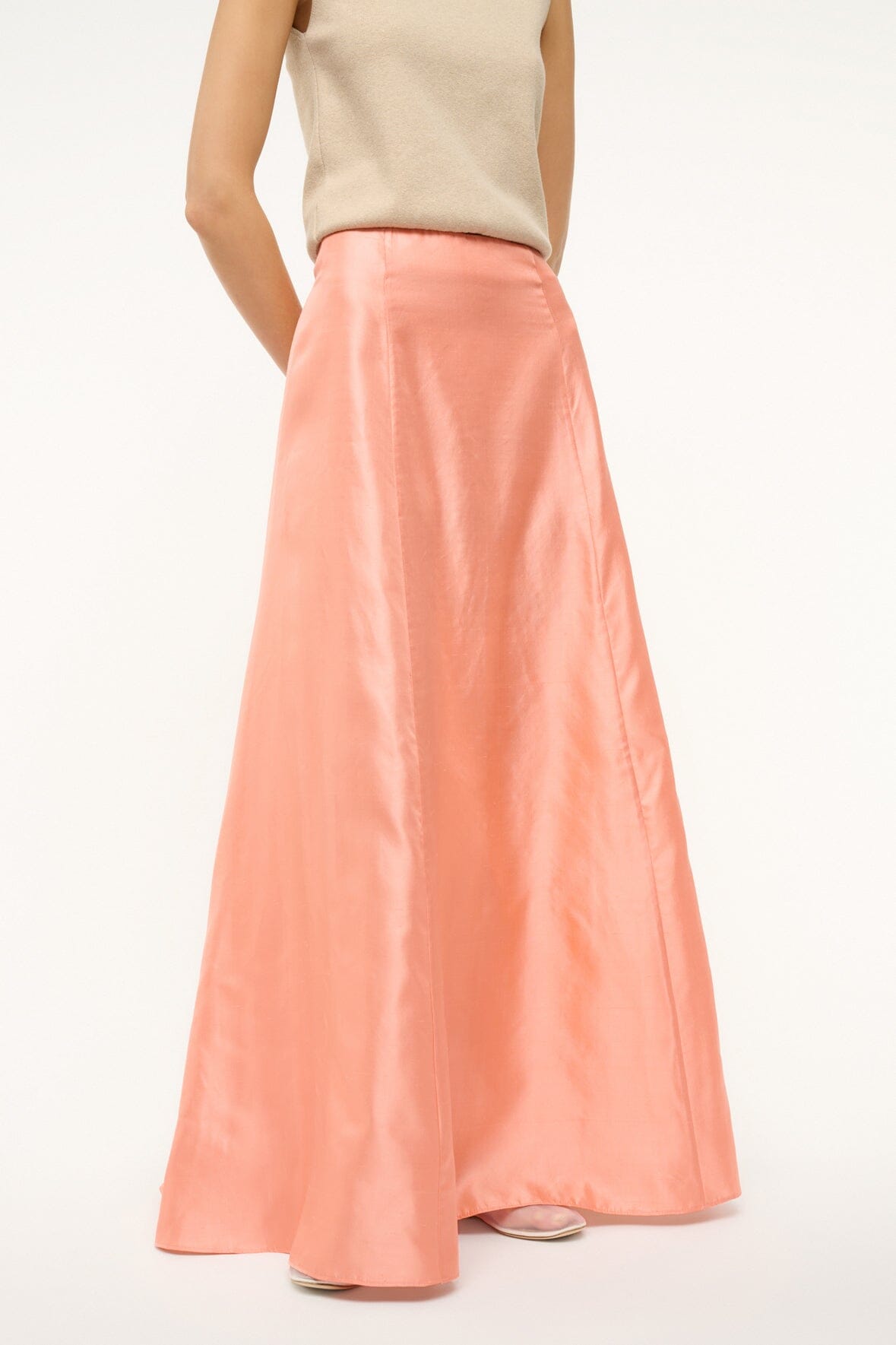 Image VINCENZO SILK SKIRT | CARNATION 2 of 8 and Clicking this image will trigger a zoom pop-up